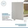 Imagem de Quarto de Bebê com Berço Mini Cama com Colchão Flocos e Cômoda de Bebê 100% Mdf 4 Gavetas Soft Life