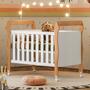 Imagem de Quarto de Bebê com Berço Mini Cama, Cômoda 1 Porta 4 Gavetas e Roupeiro 100% Mdf 3 Portas 2 Gavetas
