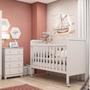 Imagem de Quarto de Bebê com Berço Minicama e Cômoda 4 Gavetas 100% MDF Ciranda Espresso Móveis