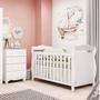 Imagem de Quarto de Bebê com Berço Minicama e Cômoda 4 Gavetas 100% MDF Nina Espresso Móveis