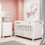 Imagem de Quarto de Bebê com Berço Minicama e Cômoda 4 Gavetas 100% MDF Nina Espresso Móveis