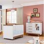 Imagem de Quarto de Bebê com Cômoda 1 Porta com Janela em Acrílico e Berço 100% MDF Retrô Jolie