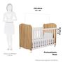 Imagem de Quarto de Bebê com Cômoda 3 Gavetas e Berço Americano 100% MDF Teka Espresso Móveis Branco Brilho/Amêndoa