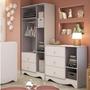 Imagem de Quarto de Bebê com Cômoda 3 Gavetas e Guarda Roupa 3 Portas Pirueta