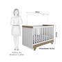 Imagem de Quarto de Bebê com Cômoda e Berço 100% MDF Jolie Retrô