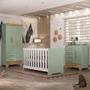 Imagem de Quarto de Bebê com Guarda Roupa 3 Porta 2 Gavetas Cômoda 4 Gavetas 1 Porta e Berço 3 em 1 Catavento Maya Rodial