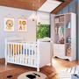 Imagem de Quarto de Bebê com Guarda Roupa 3 Portas e Berço Americano Cocada Espresso Móveis Branco Brilho