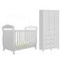 Imagem de Quarto de Bebê com Guarda-Roupa 3 Portas e Berço Minicama 100% MDF Nina Espresso Móveis