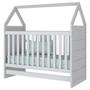 Imagem de Quarto de Bebê com Guarda-Roupa 4 Portas 1 Cômoda e 1 Berço Mini Cama Montessoriano New York