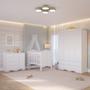 Imagem de Quarto de Bebê com Guarda Roupa 4 Portas Cômoda Berço 2 em 1 100MDF Laura Permobili