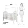 Imagem de Quarto de Bebê com Guarda Roupa Cômoda com Janelas e Berço com Capitonê Maya Provençal 100% Mdf