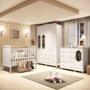 Imagem de Quarto de Bebê com Guarda-roupa Cômoda Janelados e Berço 100% MDF Mateo Provençal Espresso Móveis