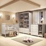 Imagem de Quarto de Bebê com Guarda-roupa Cômoda Janelados e Berço 100% MDF Mateo Provençal Espresso Móveis