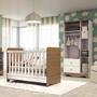 Imagem de Quarto de Bebê com Guarda Roupa e Berço Americano 3 em 1 Pirueta Espresso Móveis