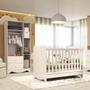 Imagem de Quarto de Bebê com Guarda Roupa e Berço Americano 3 em 1 Pirueta Espresso Móveis