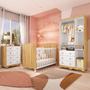Imagem de Quarto de Bebê com Guarda Roupas 3 Portas Cômoda e Berço com Rodizio Mimo 100% Mdf Espresso Móveis