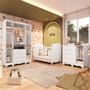 Imagem de Quarto de Bebê com Guarda-Roupas 4 Portas Janeladas Cômoda e Berço 100% MDF Lana Espresso Móveis