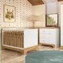Imagem de Quarto de Bebê Cômoda 1 Porta e Berço Minicama 100% Mdf Ravy Espresso Móveis
