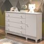 Imagem de Quarto de Bebê Cômoda com Fraldário Taís Berço Mini Cama Mirelle Branco Carolina Baby