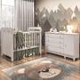 Imagem de Quarto de Bebê Cômoda com Fraldário Taís Berço Mini Cama Mirelle Branco Carolina Baby