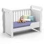 Imagem de Quarto de Bebê Cômoda com Fraldário Taís Berço Mini Cama Mirelle Branco Carolina Baby