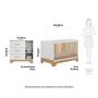 Imagem de Quarto de Bebê Cômoda com Janela e Berço 3 em 1 100 MDF Popy Móveis Peroba