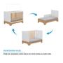 Imagem de Quarto de Bebê Cômoda com Janela e Berço 3 em 1 100 MDF Popy Móveis Peroba