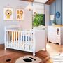 Imagem de Quarto de Bebê Cômoda com Janela Retangulo e Berço Americano Cocada Espresso Móveis