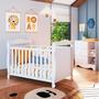 Imagem de Quarto de Bebê Cômoda com Janela Retangulo e Berço Americano Cocada Espresso Móveis