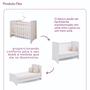 Imagem de Quarto de Bebê Cômoda Infantil com Fraldário Taís Berço 3 em 1 Gabrielle Branco Carolina Baby