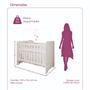 Imagem de Quarto de Bebê Cômoda Infantil com Fraldário Taís Berço 3 em 1 Gabrielle Branco Carolina Baby