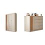 Imagem de Quarto de Bebê Completo 01 Guarda-roupa 3 Portas 4 Gavetas com 01 Cômoda 100% MDF Ayla