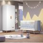 Imagem de Quarto de Bebê Completo 1 Berço com 1 Guarda Roupa 2 Portas Caring Serpil Baby