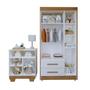 Imagem de Quarto de Bebê Completo 100% Mdf com Guarda Roupa, Cômoda e Mini Berço Sonharte