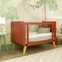 Imagem de Quarto de Bebê Completo Berço 2 em 1 com Cômoda 4 Gavetas e-Galaxy Espresso Móveis Terracota