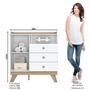Imagem de Quarto de Bebê Completo Berço 3 em 1 com Guarda Roupa 4 Portas e Cômoda Retrô Theo Espresso Móveis
