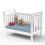 Imagem de Quarto de Bebê Completo Berço 3 em 1 Cômoda com Porta Fraldário Infantil Branco Carolina Baby