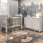Imagem de Quarto de Bebê Completo Berço 3 em 1 Cômoda com Porta Fraldário Infantil Branco Carolina Baby