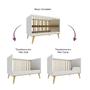 Imagem de Quarto de Bebê Completo Berço 3 em 1 Cômoda com Porta Fraldário Infantil Guarda Roupas 3 Portas Brano Off White Carolina Baby