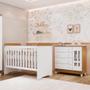 Imagem de Quarto de Bebê Completo Berço 3 em 1 Gabrielle Cômoda com Porta Fraldário Infantil Amadeirado Carolina Baby