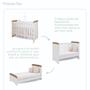 Imagem de Quarto de Bebê Completo Berço 3 em 1 Gabrielle Cômoda com Porta Infantil cor Amadeirado Carolina Baby