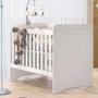 Imagem de Quarto de Bebê Completo Berço 3 em 1 Gabrielle Guarda Roupa 4 Portas Cômoda com Porta Fraldario Infantil Branco Carolina Baby