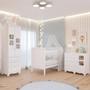 Imagem de Quarto de Bebê Completo Berço Americano Cloe 2 em 1 Guarda Roupas 2 Portas Cômoda Uli 100% MDF