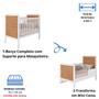 Imagem de Quarto de Bebê Completo Berço Americano Cloe 2 em 1 Guarda Roupas 2 Portas Cômoda Uli 100% MDF