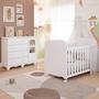Imagem de Quarto De Bebê Completo Berço Americano E Cômoda Uli 100MDF