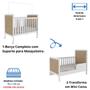 Imagem de Quarto de Bebê Completo Berço Americano Mini Cama Cloe 2 Em 1 Cômoda Uli 4 Gavetas 1 Porta Móveis Peroba