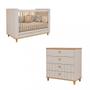 Imagem de Quarto de Bebê Completo Berço e Cômoda 4 Gavetas 100 MDF Lívia