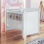 Imagem de Quarto de Bebê Completo Berço Mini Cama Guarda Roupa 4 Portas Cômoda com Porta Fraldario Infantil Branco Carolina Baby