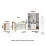 Imagem de Quarto de Bebê Completo Berço Minicama Guarda-roupa 4 Portas e Cômoda 100% Mdf Nina Espresso Móveis