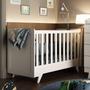 Imagem de Quarto de Bebê Completo com 1 Guarda Roupa 1 Cômoda 1 Berço 100% MDF Kakau Espresso Móveis Branco